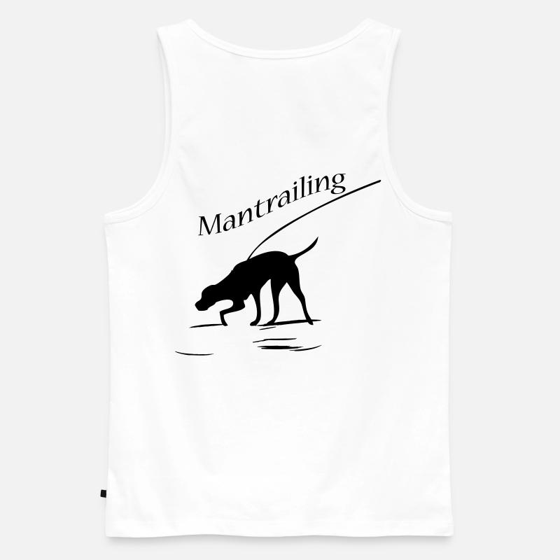 Mantrailing - Männer Premium Bio Tank Top - Weiß