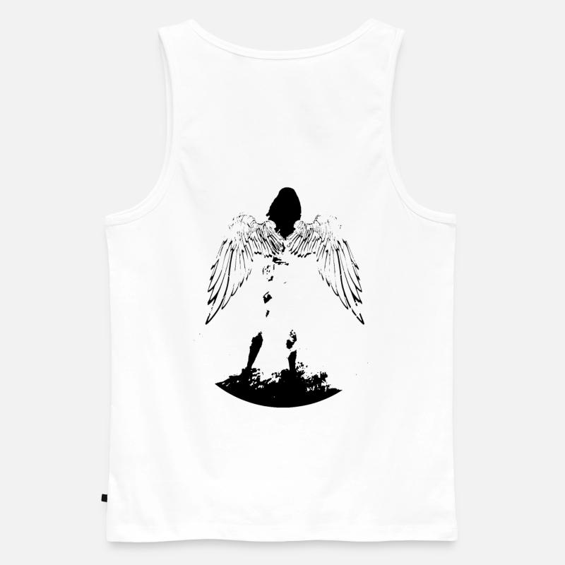 Engel mit Flügel - Männer Premium Bio Tank Top - Weiß