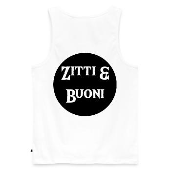 Zitti & Buoni - Débardeur bio Premium Homme - blanc - Dos - AI Model Male 178 light (178cm)
