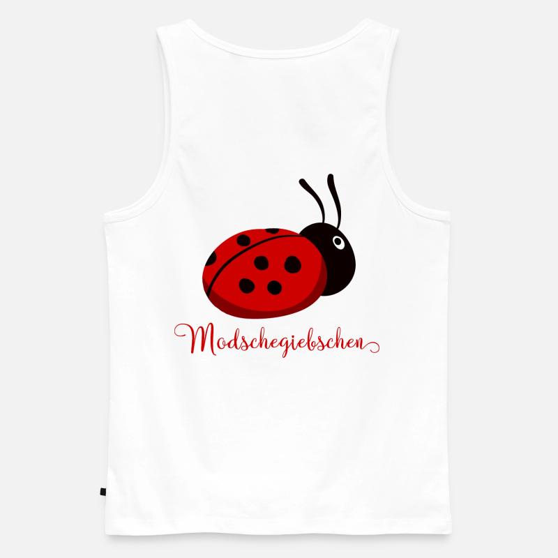 Modschegiebchen Marienkäfer Sächsisch Geschenkidee - Männer Premium Bio Tank Top - Weiß
