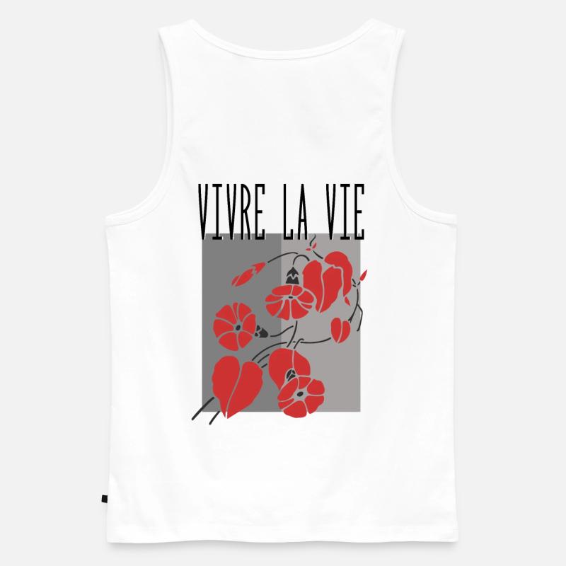 Live life - Men's Premium Organic Tank Top - white