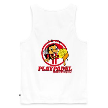 Exclusif Ape Padel - Débardeur bio Premium Homme - blanc - Dos - AI Model Male 178 light (178cm)