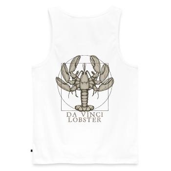 Da Vincis Hummer - Männer Premium Bio Tank Top - Weiß - Hinten - AI Model Male 178 light (178cm)