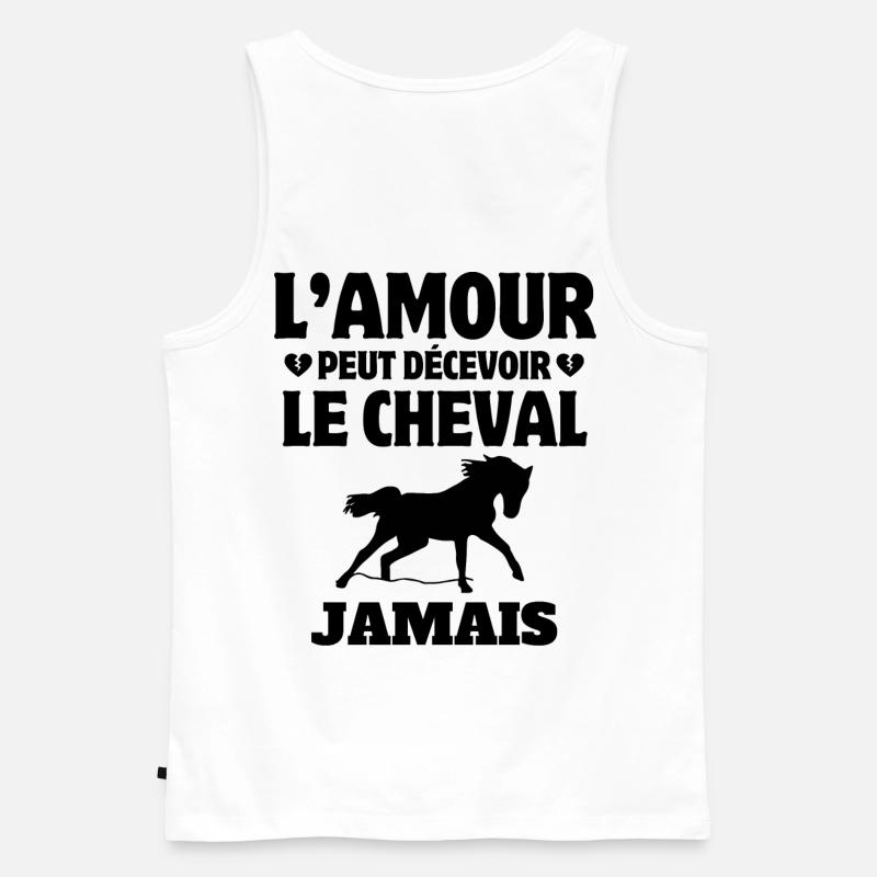 Pferd, Pferdefächer, Reiter - Männer Premium Bio Tank Top - Weiß