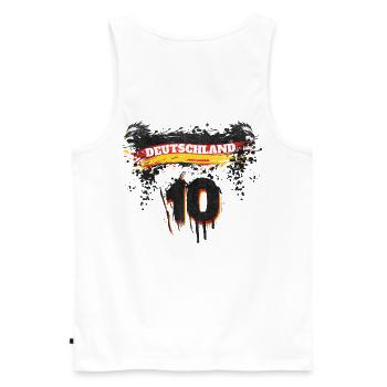 Germany 10 Championship European Championship World Cup - Men's Premium Organic Tank Top - white - Back - AI Model Male 178 light (178cm)
