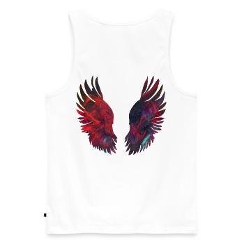 Luminescent Wings of Fire - Men's Premium Organic Tank Top - white - Back - AI Model Male 178 light (178cm)