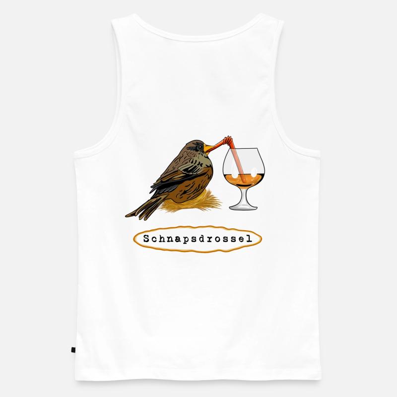 Stößchen! Schnapsdrossel - Männer Premium Bio Tank Top - Weiß