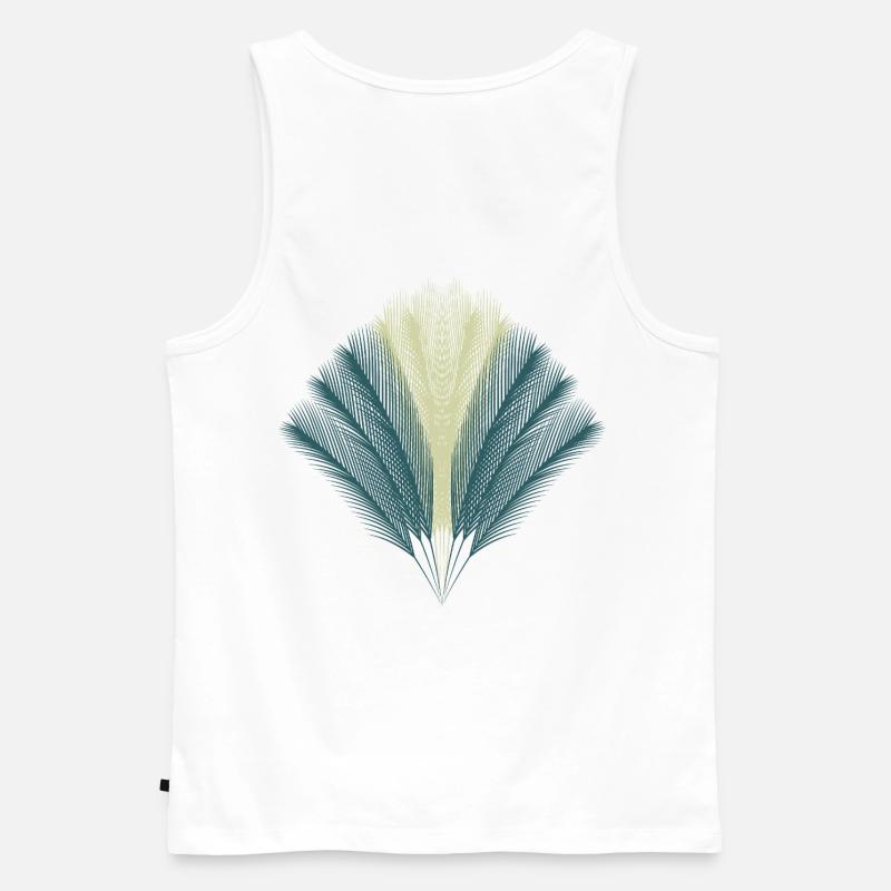 Feder-Fächer - Männer Premium Bio Tank Top - Weiß