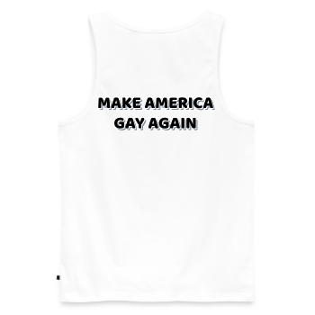 AMERICA Pink Shadow - Männer Premium Bio Tank Top - Weiß - Hinten - AI Model Male 178 light (178cm)