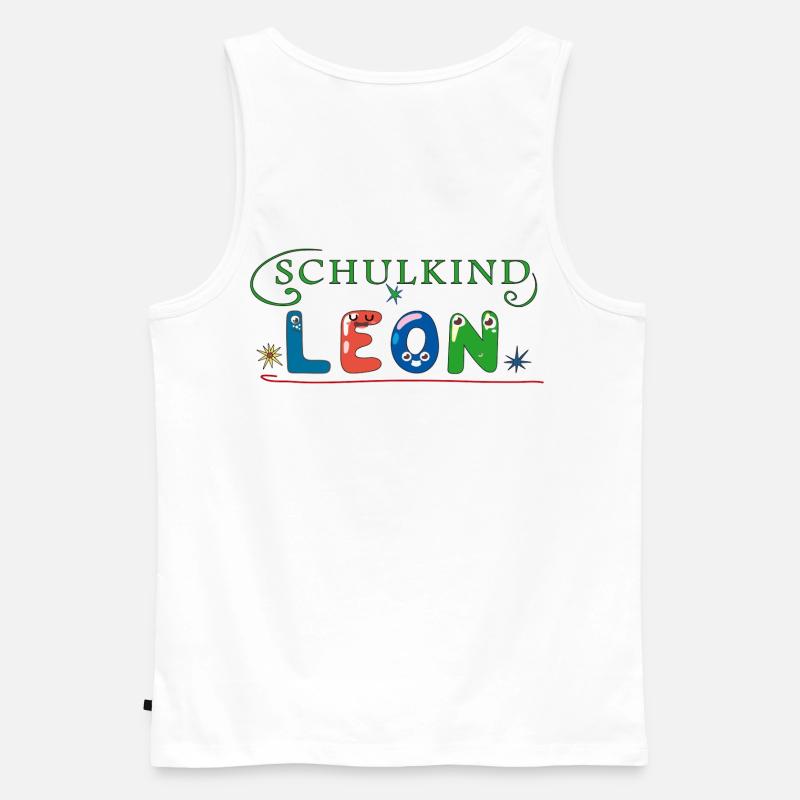 Schulkind Leon - Männer Premium Bio Tank Top - Weiß