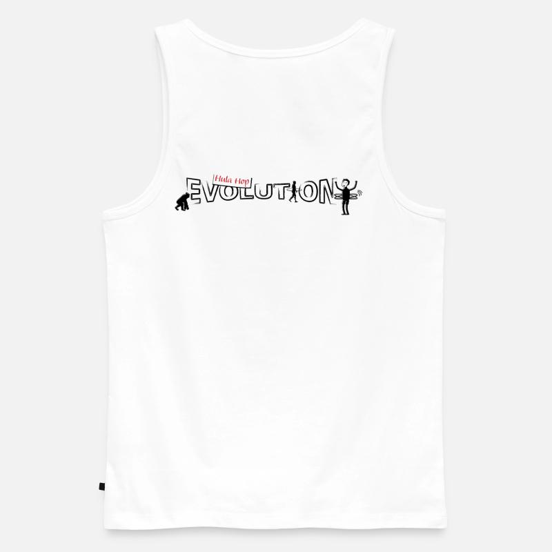 Hula hop Evolution - Männer Premium Bio Tank Top - Weiß
