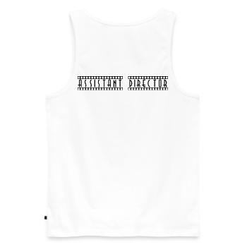 Assistant_Director - Débardeur bio Premium Homme - blanc - Dos - AI Model Male 178 light (178cm)