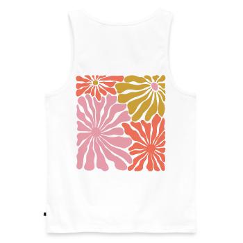 Spring Blossoms Pop Art Pattern - Men's Premium Organic Tank Top - white - Back - AI Model Male 178 light (178cm)