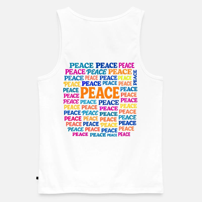 Peace - Männer Premium Bio Tank Top - Weiß