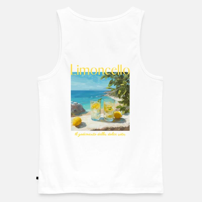 Limonecello am Strand - Männer Premium Bio Tank Top - Weiß