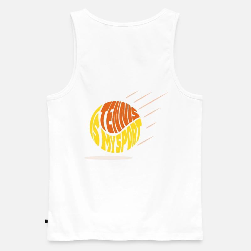 Stilisierte Sneakers - Männer Premium Bio Tank Top - Weiß