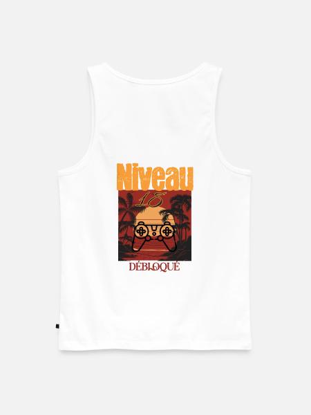 18-jähriges Level freigeschaltet – Gamer-Geschenk - Männer Premium Bio Tank Top - Weiß