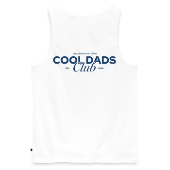 Club des papas cool - Débardeur bio Premium Homme - blanc - Dos - AI Model Male 178 light (178cm)