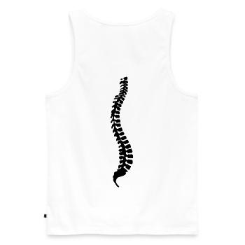 spinal column - Men's Premium Organic Tank Top - white - Back - AI Model Male 178 light (178cm)
