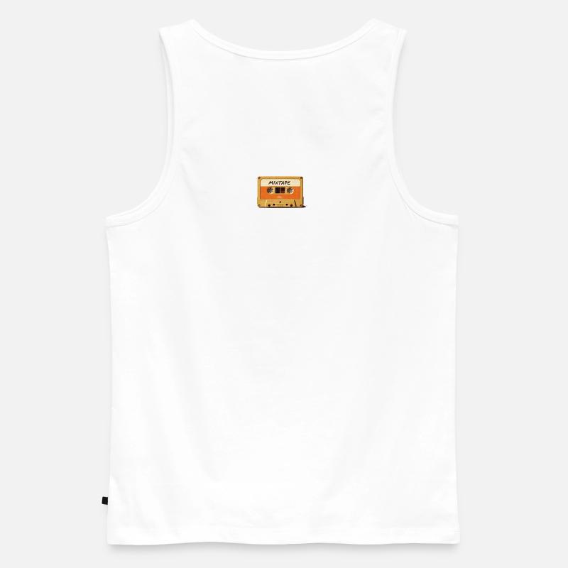 Mixtape Retro Kassette - Männer Premium Bio Tank Top - Weiß