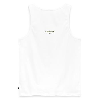 Motif chill - Débardeur bio Premium Homme - blanc - Dos - AI Model Male 178 light (178cm)