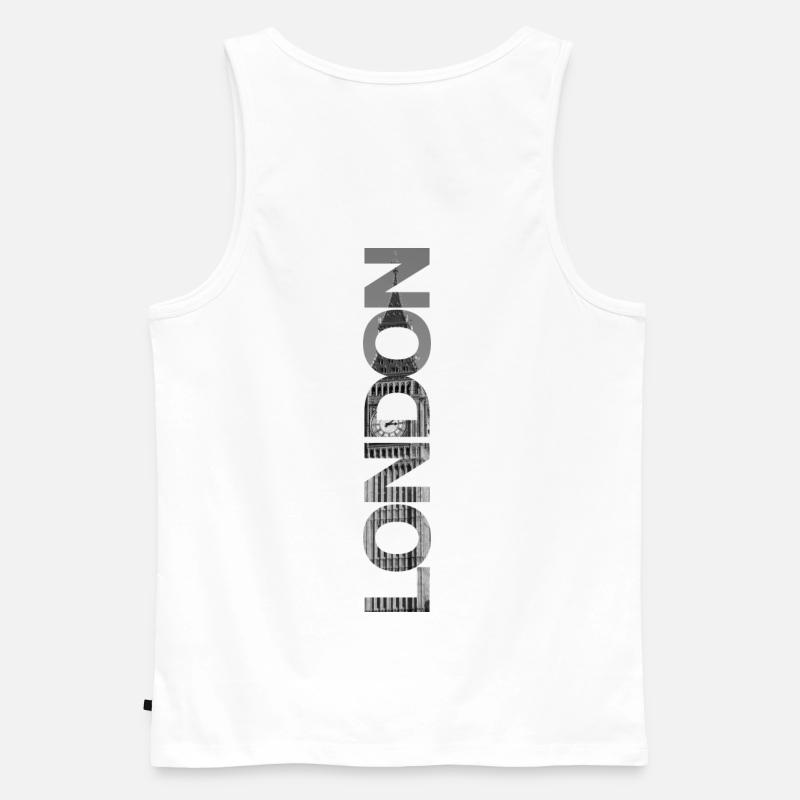 London Big Ben - Geschenk - Männer Premium Bio Tank Top - Weiß