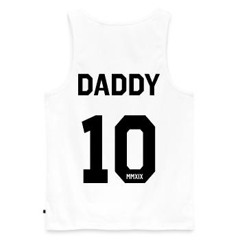 Daddy 2019 - Männer Premium Bio Tank Top - Weiß - Hinten - AI Model Male 178 light (178cm)