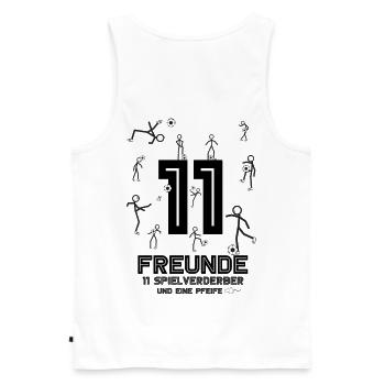 Football - Débardeur bio Premium Homme - blanc - Dos - AI Model Male 178 light (178cm)