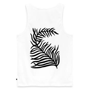 Plant - Men's Premium Organic Tank Top - white - Back - AI Model Male 178 light (178cm)