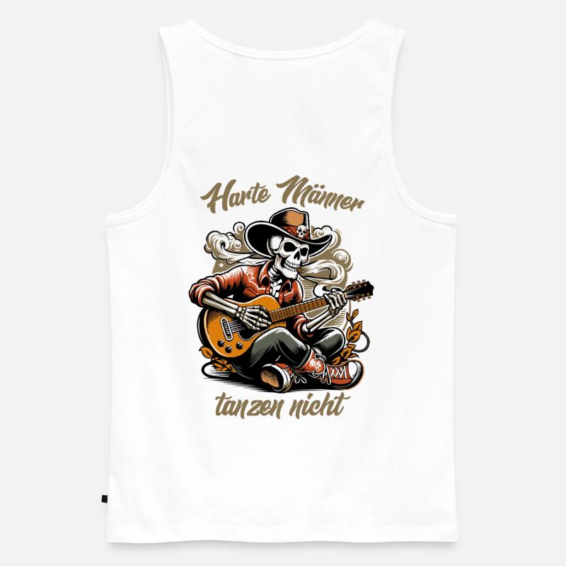Harte Männer, tanzen nicht - Männer Premium Bio Tank Top - Weiß