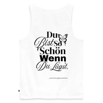 So nice when you lie - Men's Premium Organic Tank Top - white - Back - AI Model Male 178 light (178cm)