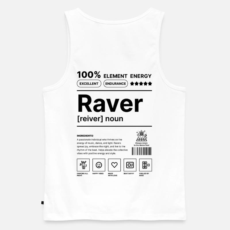 Raver-Lebensstil - Männer Premium Bio Tank Top - Weiß