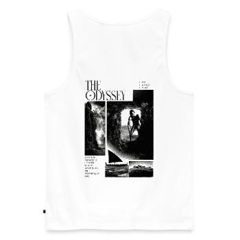 Le voyage d’Ulysse - Débardeur bio Premium Homme - blanc - Dos - AI Model Male 178 light (178cm)