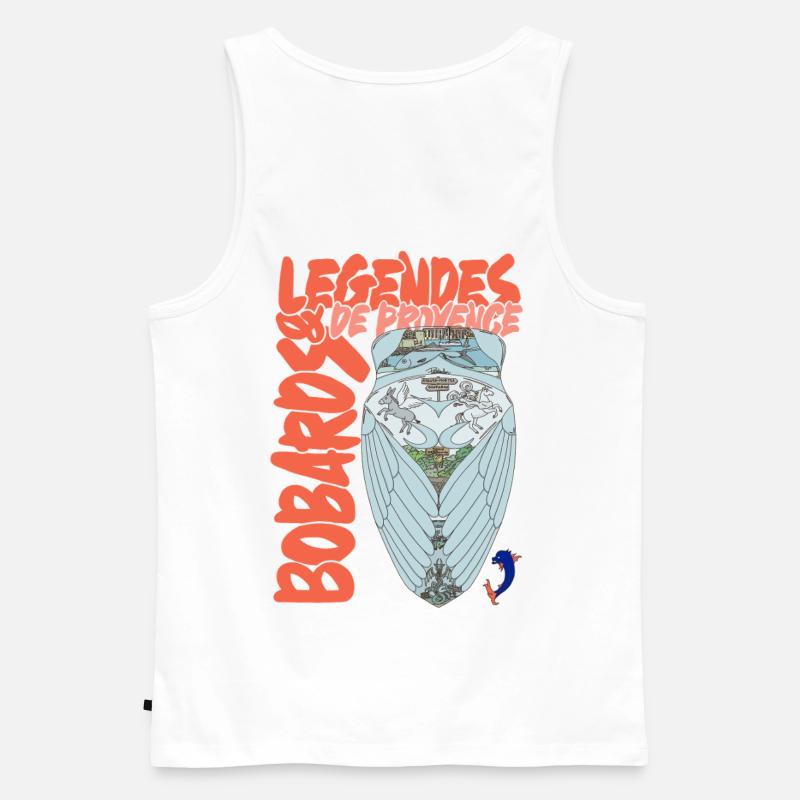 Legenden der Provence Cicada - Männer Premium Bio Tank Top - Weiß