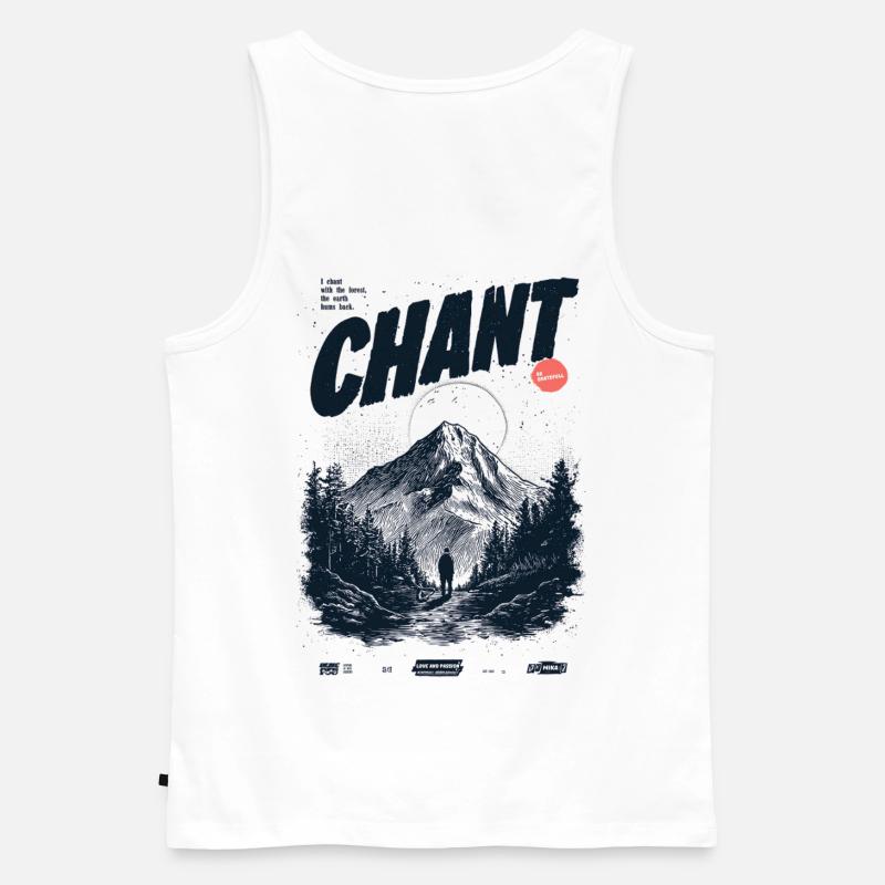 Nature Chant - Männer Premium Bio Tank Top - Weiß