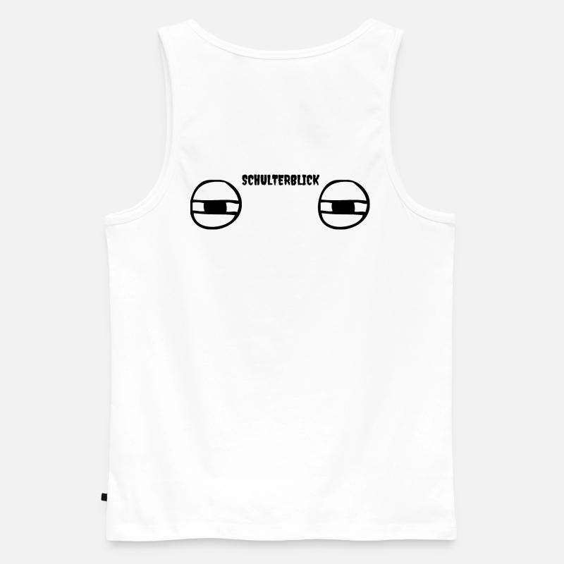 Schulterblick - Männer Premium Bio Tank Top - Weiß