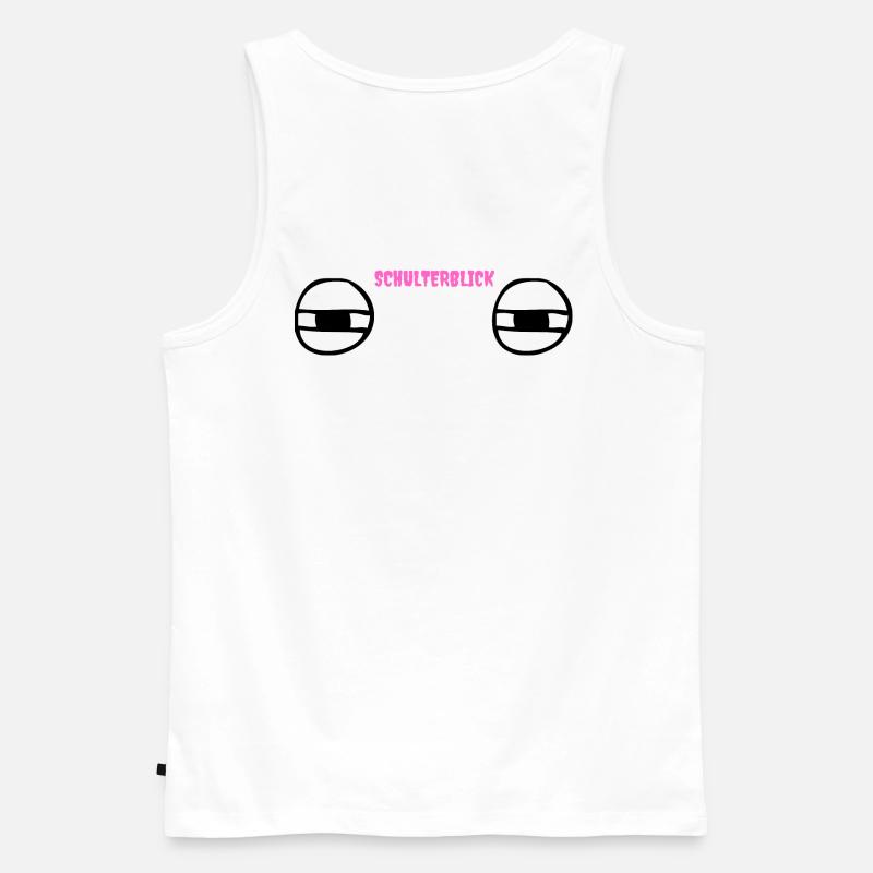Schulterblick - Männer Premium Bio Tank Top - Weiß