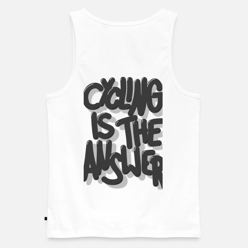 Cycling is the answer grau - Männer Premium Bio Tank Top - Weiß