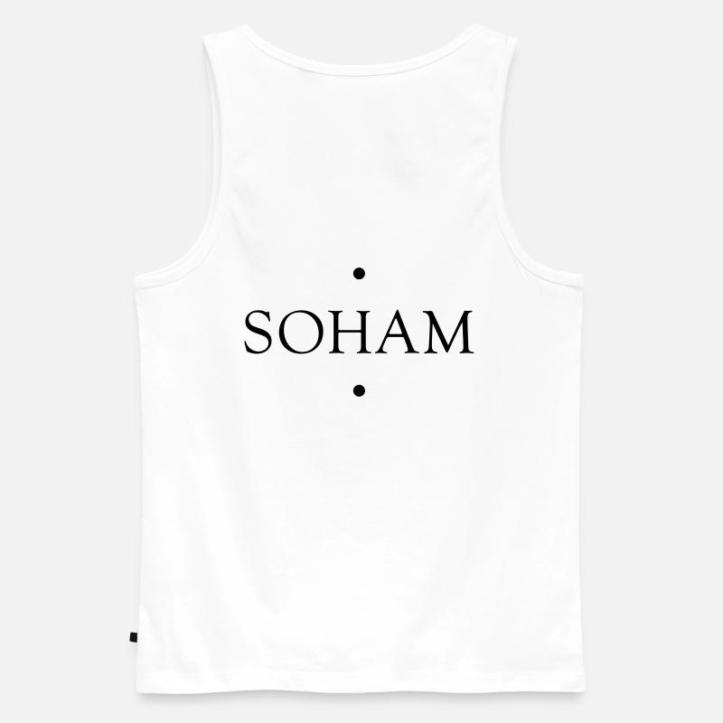 SAT CHIT ANANDA vector - Männer Premium Bio Tank Top - Weiß