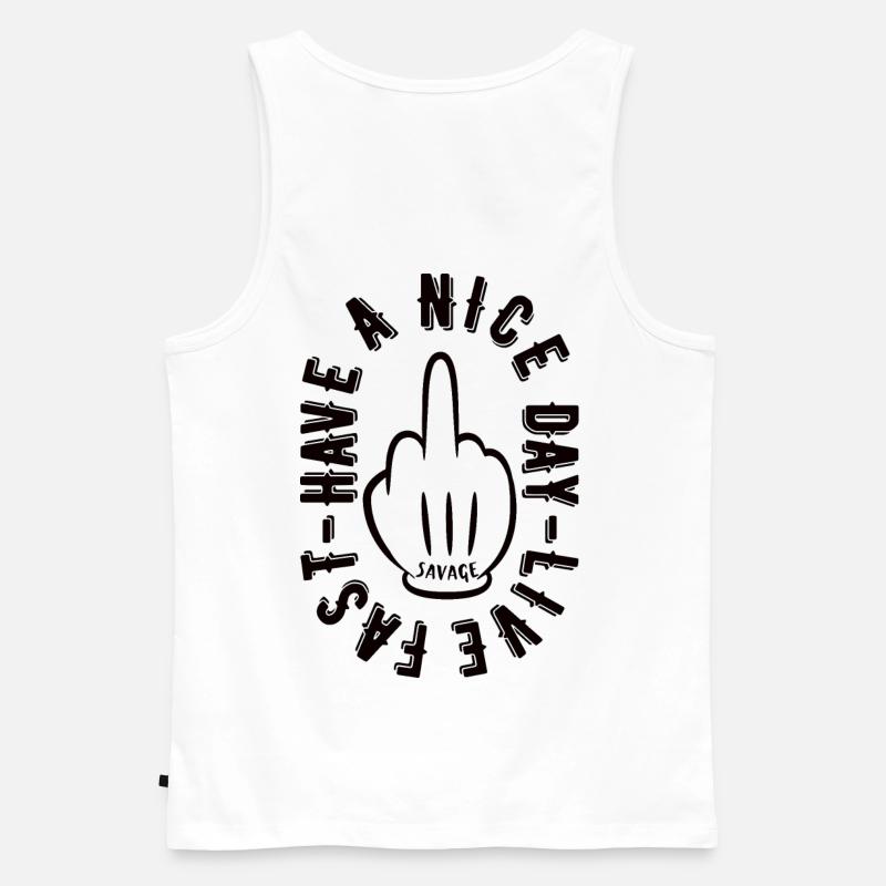 HAVE A NICE DAY - Männer Premium Bio Tank Top - Weiß