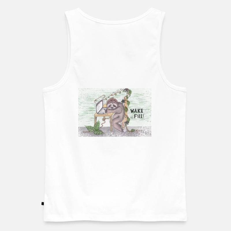 Fill at WORK - Männer Premium Bio Tank Top - Weiß