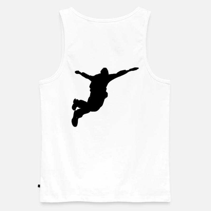 base jumper - Männer Premium Bio Tank Top - Weiß