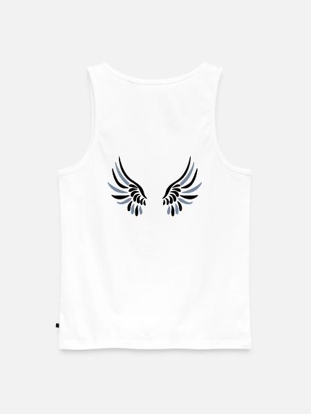 LIKE A BIRD - Men's Premium Organic Tank Top - white