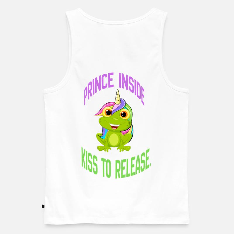 Prince Inside – Kiss to Release - Männer Premium Bio Tank Top - Weiß