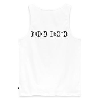 Musical_Director - Débardeur bio Premium Homme - blanc - Dos - AI Model Male 178 light (178cm)