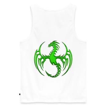 Drachen Fantasy Drachen Geist Reptilien Bestien - Männer Premium Bio Tank Top - Weiß - Hinten - AI Model Male 178 light (178cm)