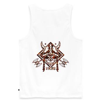 Viking Scandinavian - Men's Premium Organic Tank Top - white - Back - AI Model Male 178 light (178cm)