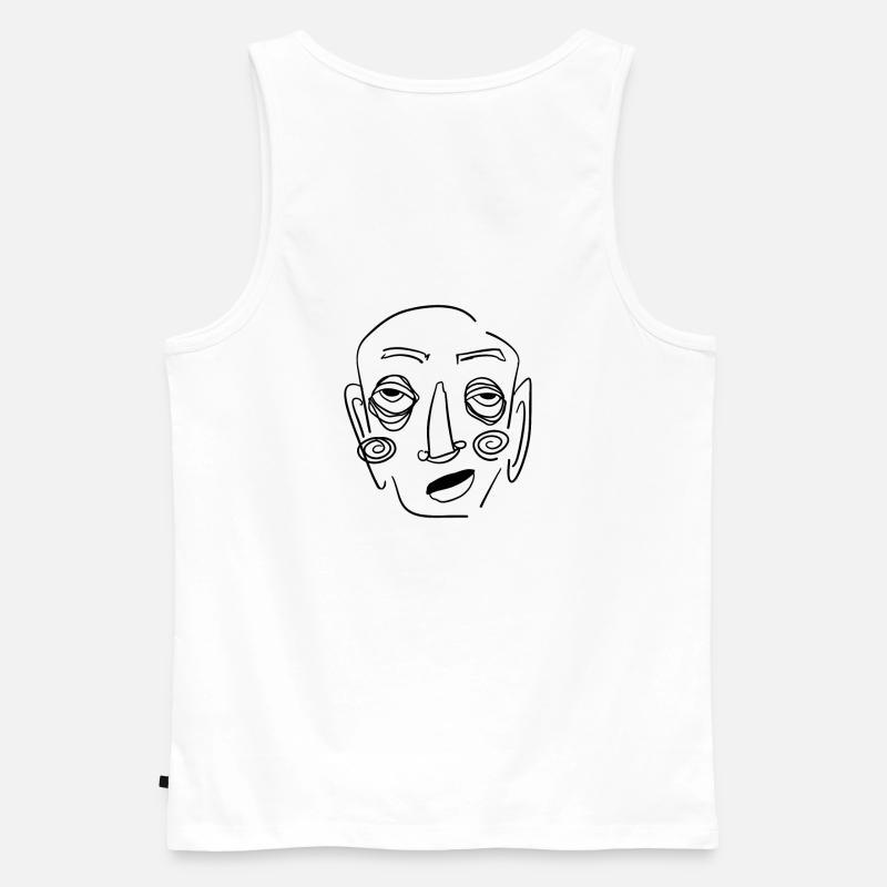 FACE 1 - Männer Premium Bio Tank Top - Weiß