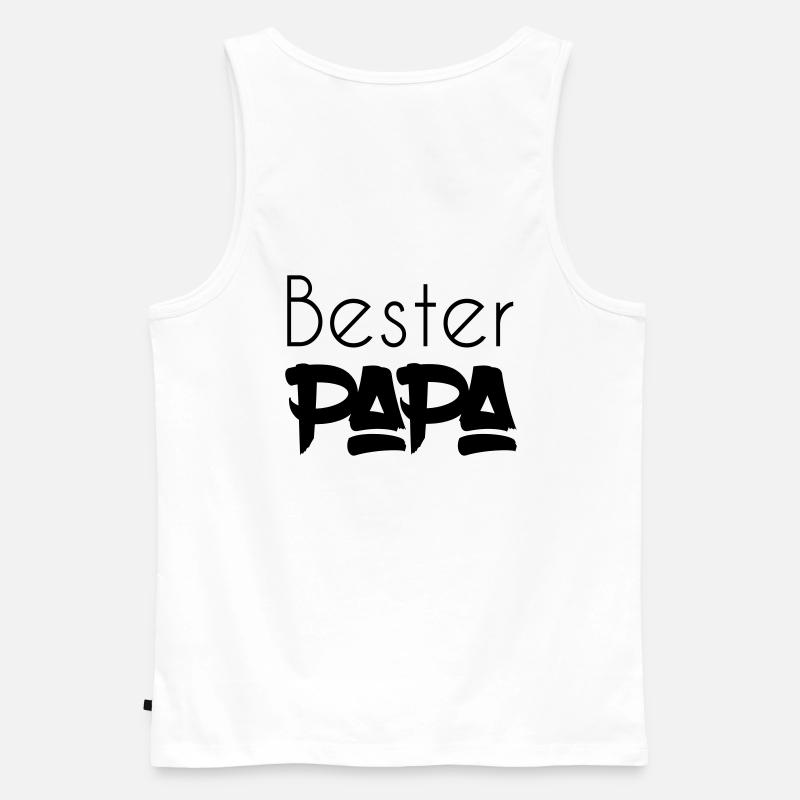 Bester Papa - Männer Premium Bio Tank Top - Weiß