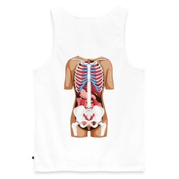 Location Organs - Anatomy Human Body - Men's Premium Organic Tank Top - white - Back - AI Model Male 178 light (178cm)